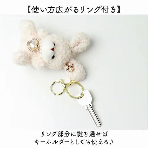 BLACK チャーム ハート アニマル 通販 キーホルダー ぬいキーホルダー ぬいぐるみチャーム バッグチャーム ストラップ キーリング 動物 マスコット アニマルモチーフ かわいい 可愛い キュート_4