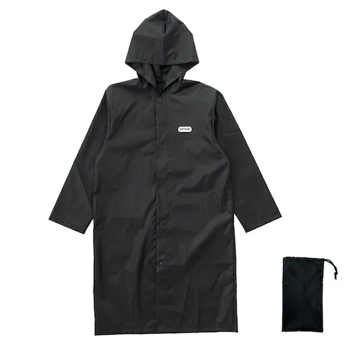 ブラック Lサイズ OUTDOOR PRODUCTS レインコート 通販 アウトドアプロダクツ レインウェア レインウエア カッパ かっぱ 雨合羽 雨がっぱ 雨具 雨衣 収納袋付き シンプル メンズ _2
