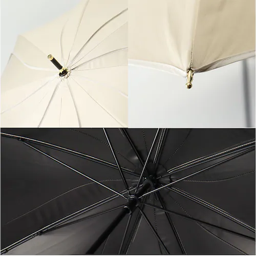 ベージュ Nakatani 日傘 通販 晴雨兼用傘 長傘 花びら傘 912-033 フレラ UV 傘 レディース かさ カサ アンブレラ Parasol 50cm UVカット 中谷 ナカタニ 無地 レ_8