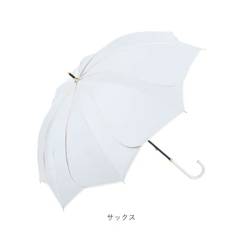 ベージュ Nakatani 日傘 通販 晴雨兼用傘 長傘 花びら傘 912-033 フレラ UV 傘 レディース かさ カサ アンブレラ Parasol 50cm UVカット 中谷 ナカタニ 無地 レ_15