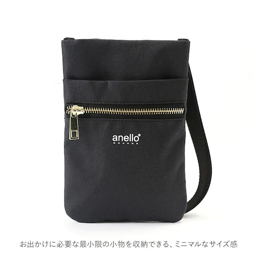 PBE.ピンクベージュ アネロ ミニショルダーバッグ 通販 anello GRANDE レディース 大人 ショルダーバッグ 斜めがけ 縦型 スマホ おしゃれ 軽量 軽い 撥水 はっ水 旅行 おでかけ _2