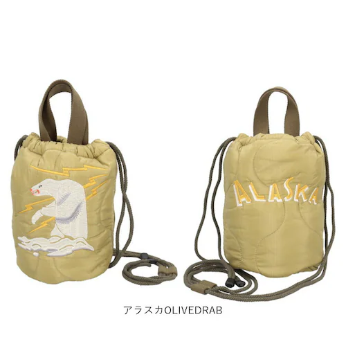 アラスカOLIVEDRAB ナイロン キルティング バッグ 通販 ショルダーバッグ 小さめ ミニトートバッグ メンズ キルティングバッグ 斜めがけ HOUSTON ヒューストン 2way 軽量 軽い _14