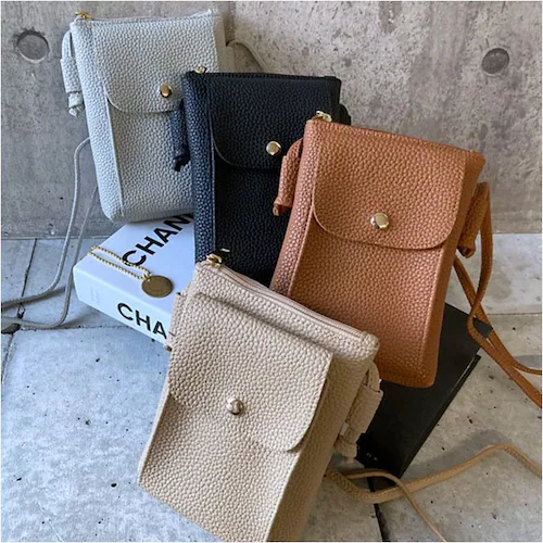 スマホショルダーバッグ かわいい 通販 ショルダーバッグ ショルダーバック ミニショルダーバッグ レディース 斜めがけ 大人 小さめ 斜め掛け おしゃれ シンプル 大人可愛い きれいめ Wポケット m_2