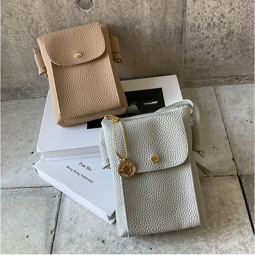 スマホショルダーバッグ かわいい 通販 ショルダーバッグ ショルダーバック ミニショルダーバッグ レディース 斜めがけ 大人 小さめ 斜め掛け おしゃれ シンプル 大人可愛い きれいめ Wポケット m_3