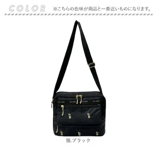 小花.ブラック ショルダーバッグ レディース 軽量 通販 Ferlieden フェアリーデン 刺繍バッグ 斜め掛け 斜めがけ 軽い 小さめ 小さい 肩掛け 大人かわいい バッグ カバン 女性 シンプル_6