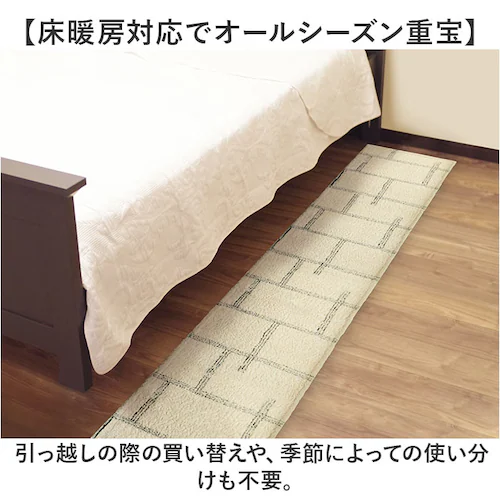 インテリアマット 45x252 洗える 通販 キッチンマット キッチン マット 252 45 台所マット 252cm 台所マットロング 足元マット カーペット リビングマット ラグ オカトー kiet_5
