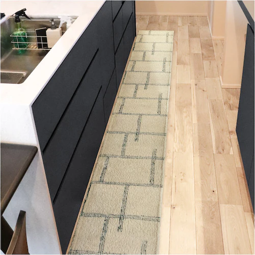 インテリアマット 45x252 洗える 通販 キッチンマット キッチン マット 252 45 台所マット 252cm 台所マットロング 足元マット カーペット リビングマット ラグ オカトー kiet_8