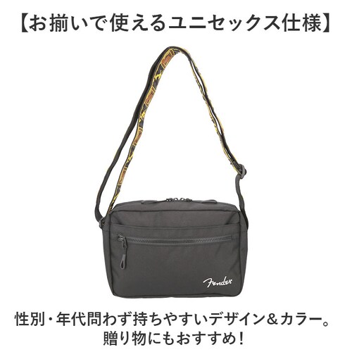 ブラック Fender フェンダー ショルダーバッグ 6059 通販 ショルダーバック ショルダー 肩掛け 斜めかけ 斜め掛け ななめがけ カジュアル ファスナー ポケット 軽量 軽い 旅行 トラベル_8