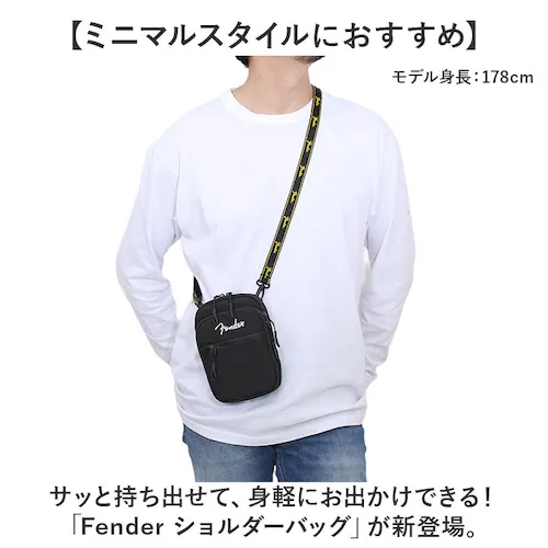 ブラック Fender フェンダー ショルダーポーチ スマホポーチ 6060 通販 スマホショルダー ショルダーバッグ ポーチ ショルダーバック ショルダー 肩掛け 斜めかけ 斜め掛け ななめがけ コ_1
