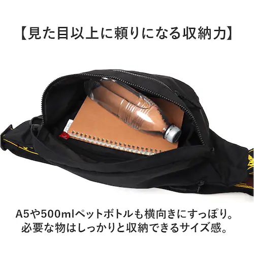 ブラック Fender フェンダー ボディバッグ ボディーバッグ 6051 通販 ウエストバッグ ボディバック ボディーバック 斜めがけ ななめがけ 大きめ 大容量 軽量 軽い 横型 横 ダブルファス_7