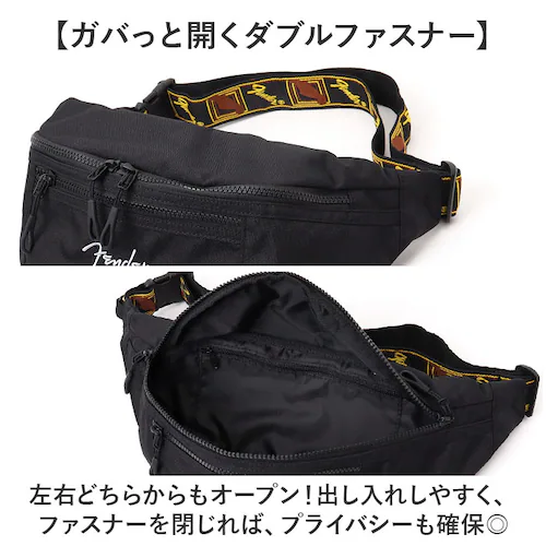 グレー Fender フェンダー ボディバッグ ボディーバッグ 6050 通販 ウエストバッグ ボディバック ボディーバック 斜めがけ ななめがけ 小さめ 軽量 軽い 横型 横 ダブルファスナー メン_6