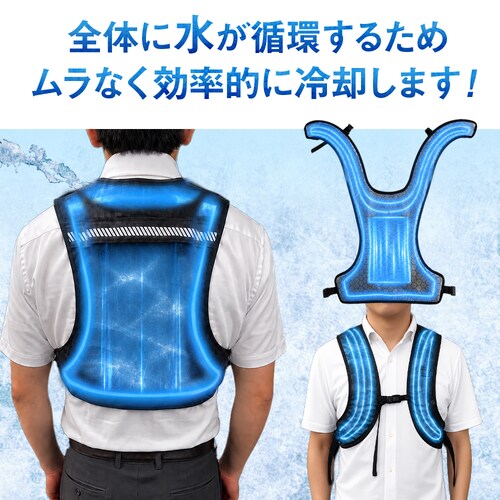 水循環式 冷感ベスト ベストクール 保冷パック バッテリーつきフルセット_6