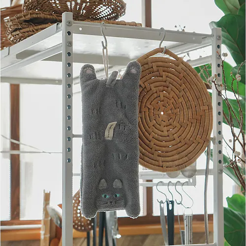 CAT/GRAY ミニタオル 速乾 通販 タオル 速乾タオル 吸水タオル ハンドタオル 手拭きタオル 手拭き 現代百貨 Sopii ソピー バス用品 キッチン用品 生活雑貨 動物 アニマル ギフト 贈_11