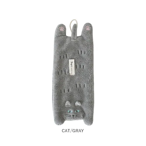 CAT/GRAY ミニタオル 速乾 通販 タオル 速乾タオル 吸水タオル ハンドタオル 手拭きタオル 手拭き 現代百貨 Sopii ソピー バス用品 キッチン用品 生活雑貨 動物 アニマル ギフト 贈_15