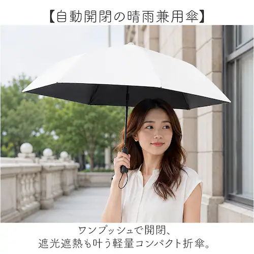 ネイビー 自動開閉 折りたたみ傘 晴雨兼用 通販 折り畳み傘 ワンタッチ 日傘 遮光 遮熱 自動開閉傘 晴雨兼用傘 晴雨兼用折りたたみ傘 折りたたみ日傘 折り畳み日傘 メンズ レディース UVカット _1