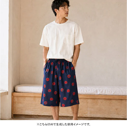 クリームスワン ステテコ おしゃれ 通販 レディース メンズ ルームウェア パンツ 部屋着 すててこ 7分丈 パジャマ ハーフパンツ 肌着 接触冷感 クール 夏 ボトムス ユニセックス 短め 可愛い _11