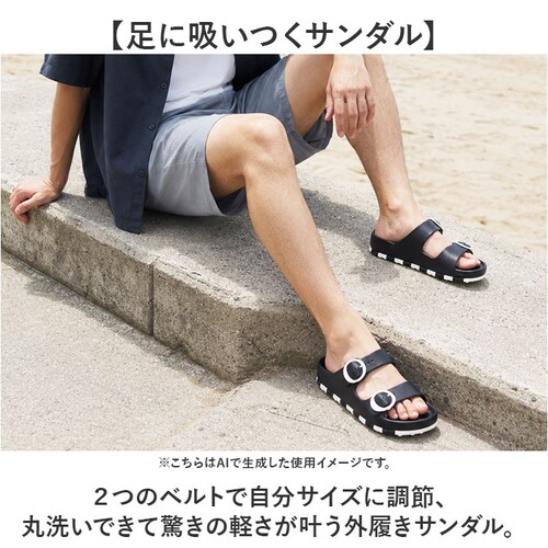 WHITE 27.5cm ccilu �`�� �T���_�� �ʔ� �����Y�T���_�� HORIZON CHECK SANDAL eva�T���_�� �C ���� �V���[�Y �O���� �����Y �y�� �y�� ���f�B�[�X ���j�Z_1
