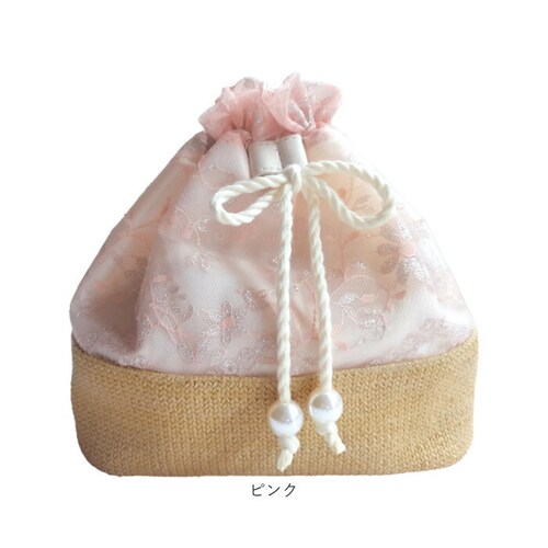 ピンク 巾着バッグ レディース 通販 巾着 バッグ 布 かご風 レース巾着 ショルダーバッグ 浴衣 和装 ミニバッグ レース サマー 夏 手提げ 可愛い おしゃれ バック 2way 小さめ 和装小物 _10