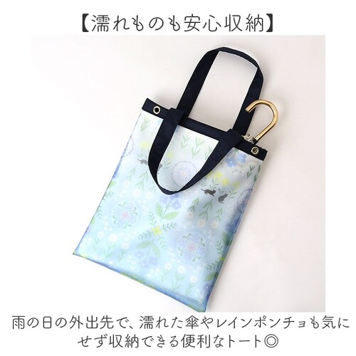 パンダ/ブラック 防水バッグ トート 通販 ビニールバッグ 防水トートバッグ ミニトートバッグ 折りたたみ傘入れ 吸水 レインコート入れ 2way ショルダーバッグ 斜めがけバッグ レディース 大人 _2