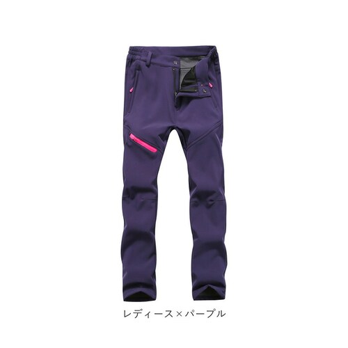 レディース×ブラック XLサイズ ズボン 裏起毛 通販 トレッキングパンツ クライミングパンツ アウトドアパンツ 登山ズボン 防寒 防水 撥水 防風 ロング フリース パンツ メンズ レディース 冬 _17