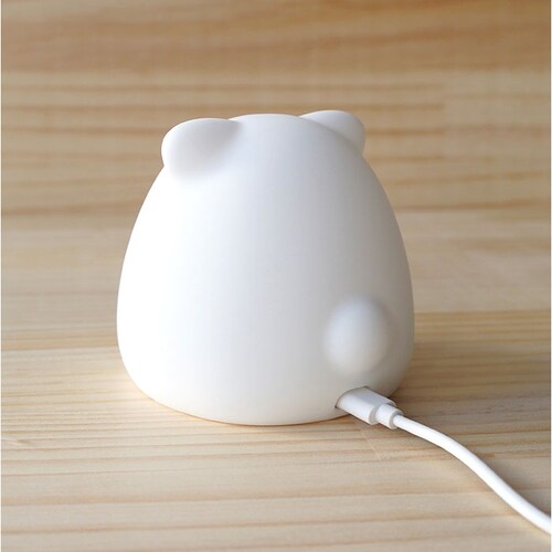 ホワイト ナイトライト かわいい 通販 LEDランプ 授乳ランプ USB充電式 夜間 おむつ替え 無音操作 やさしい光 30分タイマー シリコン素材 軽量 軽い コンパクト シンプル 明るさ調節 可愛_8