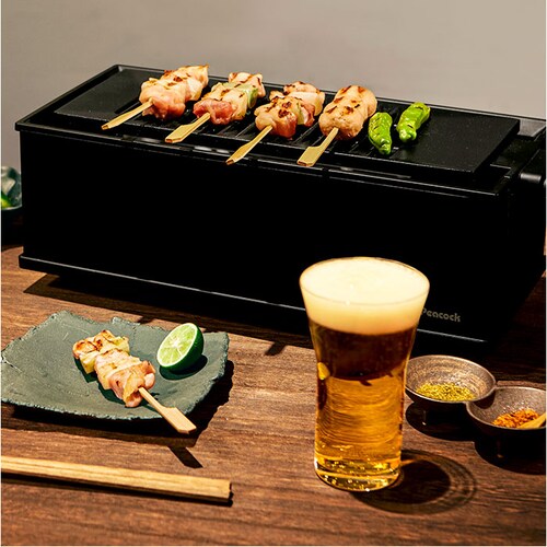 ブラック 卓上 炉端焼き器 通販 焼肉プレート 電気 卓上調理器 焼肉ロースター ホットプレート グリルプレート 一人用 二人用 小型 コンロ ダイニング炉端 焼き鳥 焼き肉 海鮮焼き DINING _2