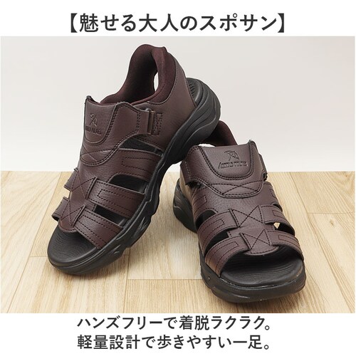 オールブラック M(26cm) ハンズフリーサンダル メンズ 通販 アーノルドパーマー 靴 シューズ 軽量 履きやすい 歩きやすい おしゃれ 着脱簡単 スポーツサンダル 幅広 軽い スポサン 春夏 メ_1
