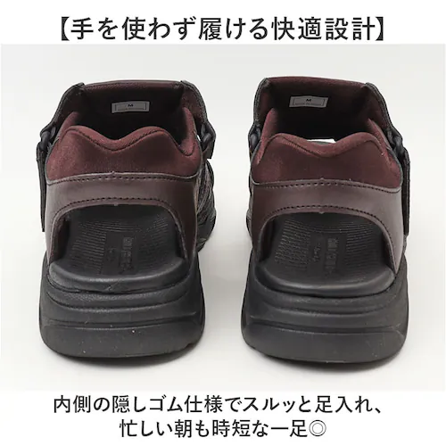 オールブラック M(26cm) ハンズフリーサンダル メンズ 通販 アーノルドパーマー 靴 シューズ 軽量 履きやすい 歩きやすい おしゃれ 着脱簡単 スポーツサンダル 幅広 軽い スポサン 春夏 メ_2