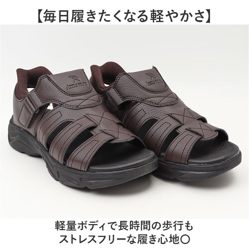 オールブラック M(26cm) ハンズフリーサンダル メンズ 通販 アーノルドパーマー 靴 シューズ 軽量 履きやすい 歩きやすい おしゃれ 着脱簡単 スポーツサンダル 幅広 軽い スポサン 春夏 メ_3