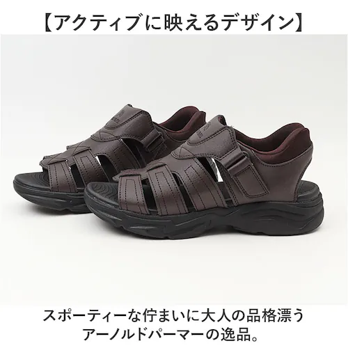 オールブラック M(26cm) ハンズフリーサンダル メンズ 通販 アーノルドパーマー 靴 シューズ 軽量 履きやすい 歩きやすい おしゃれ 着脱簡単 スポーツサンダル 幅広 軽い スポサン 春夏 メ_4