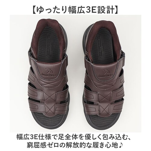 オールブラック M(26cm) ハンズフリーサンダル メンズ 通販 アーノルドパーマー 靴 シューズ 軽量 履きやすい 歩きやすい おしゃれ 着脱簡単 スポーツサンダル 幅広 軽い スポサン 春夏 メ_6
