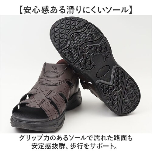 オールブラック M(26cm) ハンズフリーサンダル メンズ 通販 アーノルドパーマー 靴 シューズ 軽量 履きやすい 歩きやすい おしゃれ 着脱簡単 スポーツサンダル 幅広 軽い スポサン 春夏 メ_7