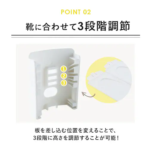 グレー シューズホルダー 6個セット 通販 シューズスタック 靴ホルダー くつホルダー 下駄箱 省スペース 靴収納 玄関 靴箱 ライクイット シューズラック 2段式 シュースペースセーバー スペース _5