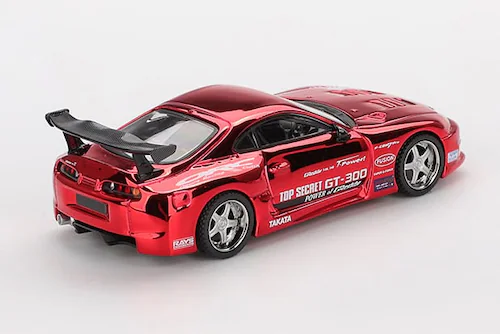 【送料込み価格】MINI GT 1/64 Toyota スープラ (A80) GT-300 Top Secret レッドクロム(右ハンドル)_1