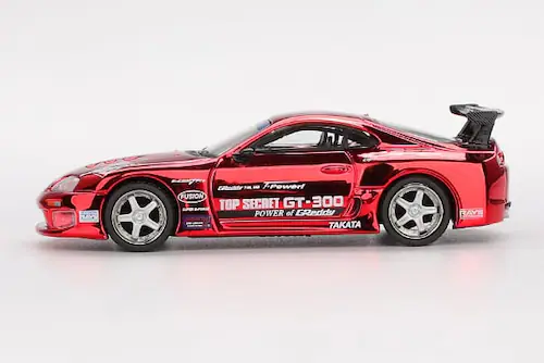 【送料込み価格】MINI GT 1/64 Toyota スープラ (A80) GT-300 Top Secret レッドクロム(右ハンドル)_2