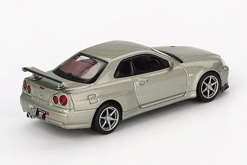 【送料込み価格】MINI GT 1/64 Nissan スカイライン GT-R R34 VスペックII Nur ミレニアムジェイド(右ハンドル)_1