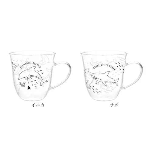カワウソ ガラス マグカップ 耐熱 通販 アニマル耐熱グラスマグ グラスマグ コップ 食器 かわいい グラス マグ 持ち手付き 250ml 動物柄 おしゃれ カップ クリア 電子レンジOK キッチン用_8