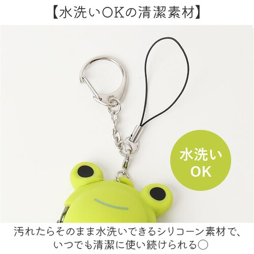 けろたん 小物入れ キーホルダー 通販 ミニ コインケース ストラップ 小銭入れ がま口 ポーチ 小さい がまぐち 財布 ポチビット ミミポチビット キーリング かわいい 動物 アニマル 耳付き ピー_7