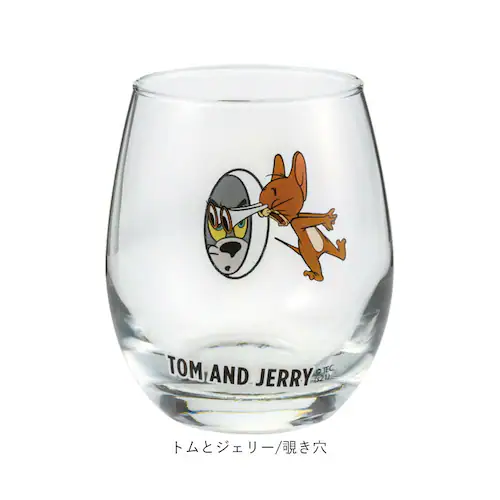 トムとジェリー/サメ 丸い グラス キャラクター 通販 日本製 まんまるグラス 3Dグラス 透明 クリア ガラス製 コップ タンブラー かわいい レトロ おしゃれ 可愛い ゆらゆらグラス 290ml _12