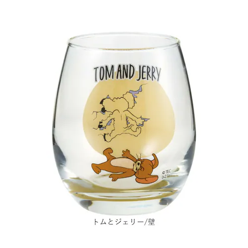 トムとジェリー/サメ 丸い グラス キャラクター 通販 日本製 まんまるグラス 3Dグラス 透明 クリア ガラス製 コップ タンブラー かわいい レトロ おしゃれ 可愛い ゆらゆらグラス 290ml _13
