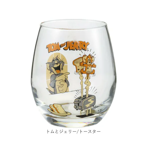 トムとジェリー/サメ 丸い グラス キャラクター 通販 日本製 まんまるグラス 3Dグラス 透明 クリア ガラス製 コップ タンブラー かわいい レトロ おしゃれ 可愛い ゆらゆらグラス 290ml _14