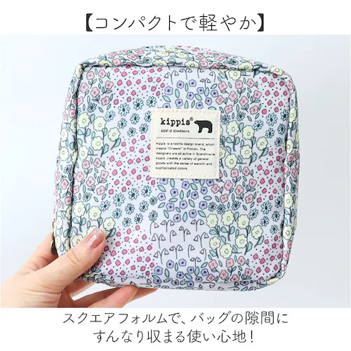 Kedola(WHITE) スクエアポーチ kippis 通販 ポーチ レディース コスメポーチ メイクポーチ おしゃれ かわいい トラベルポーチ 旅行 化粧 化粧ポーチ 小物入れ マルチ ガジェット_7