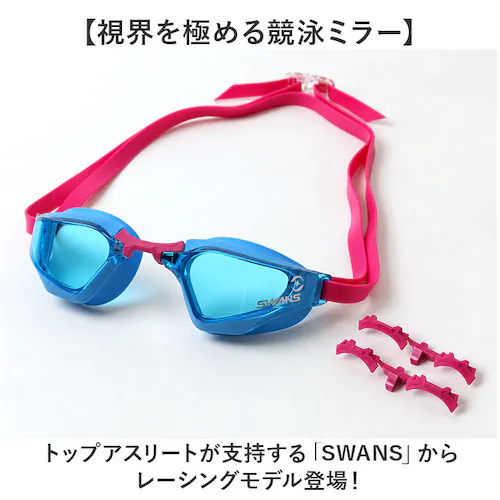 SKBL.514 スワンズ swans ゴーグル SR-72NreAB 通販 日本製 スイムゴーグル スイミングゴーグル 水中メガネ 水中眼鏡 透明 クッションあり UVカット 競泳用ゴーグル レーシ_1