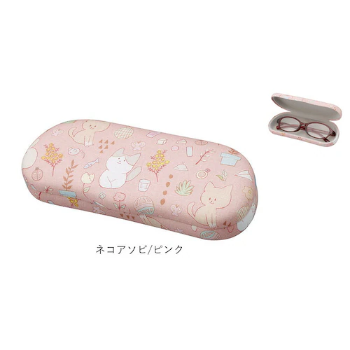 ネコアソビ/イエロー メガネケース ハード おしゃれ 通販 眼鏡ケース めがねケース 眼鏡 ケース ハードケース ハードメガネケース メガネハードケース かわいい 可愛い サングラス 老眼鏡 伊達めが_9