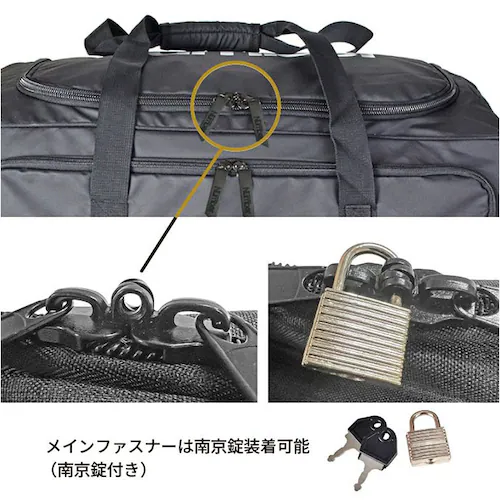 ブラック/ブラック ボストンバッグ キャリー付き 通販 キャリーバッグ ボストンキャリー ソフトキャリーケース キャリーになる 2泊 3泊 4泊 5泊 6泊 大容量 撥水 2輪 大きめ 修学旅行 男の_4