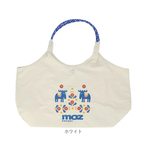 ブルーグレー moz モズ トートバッグ ZUPS-01 通販 トートバック 肩掛けバッグ エコバッグ 大きめ 大容量 手提げバッグ ロープハンドルトート サブバッグ 軽量 軽い 撥水 ナイロン マザ_14