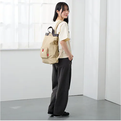 Beige �X�k�[�s�[ ROOTOTE ���[�g�[�g 8506 �ʔ� �����b�N �g�[�g�o�b�O 2way �܂肽���݃o�b�O �܂肽���݃����b�N �G�R�o�b�O �T�u�o�b�O ���s MECCERU �y�� ��v �i_3