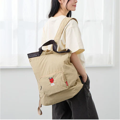 Beige �X�k�[�s�[ ROOTOTE ���[�g�[�g 8506 �ʔ� �����b�N �g�[�g�o�b�O 2way �܂肽���݃o�b�O �܂肽���݃����b�N �G�R�o�b�O �T�u�o�b�O ���s MECCERU �y�� ��v �i_4