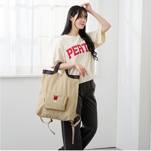 Beige �X�k�[�s�[ ROOTOTE ���[�g�[�g 8506 �ʔ� �����b�N �g�[�g�o�b�O 2way �܂肽���݃o�b�O �܂肽���݃����b�N �G�R�o�b�O �T�u�o�b�O ���s MECCERU �y�� ��v �i_5