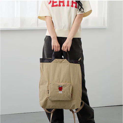 Beige �X�k�[�s�[ ROOTOTE ���[�g�[�g 8506 �ʔ� �����b�N �g�[�g�o�b�O 2way �܂肽���݃o�b�O �܂肽���݃����b�N �G�R�o�b�O �T�u�o�b�O ���s MECCERU �y�� ��v �i_6